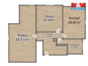 Pronájem bytu 3+1, Nemanice - Nová Huť, 89 m2