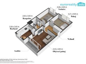 Prodej bytu 3+1, Česká Lípa, Rudolfa Hrušínského, 67 m2