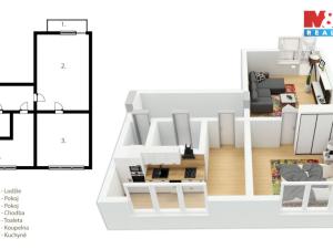 Prodej bytu 2+1, České Budějovice - České Budějovice 7, Grünwaldova, 48 m2