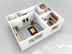 Pronájem bytu 1+1, Praha - Čimice, Okořská, 38 m2
