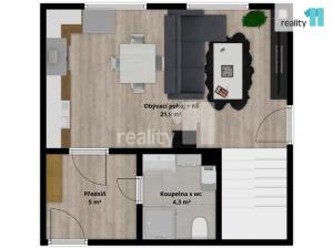 Pronájem bytu 3+kk, Vochov, 71 m2