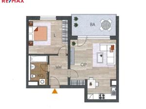 Pronájem bytu 2+kk, Praha - Čakovice, Tryskovická, 52 m2