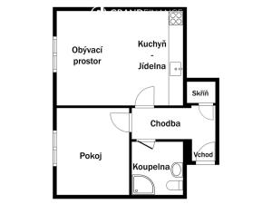 Prodej bytu 1+1, Pěnčín - Bratříkov, 44 m2