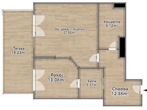 Pronájem bytu 2+kk, Plzeň, Bolevecká, 92 m2