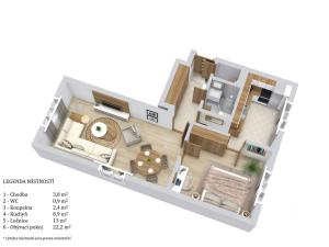 Pronájem bytu 2+kk, Praha - Žižkov, Hartigova, 52 m2