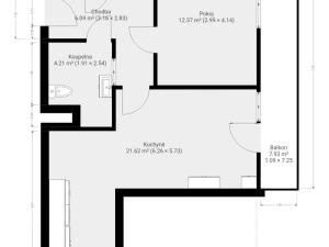 Pronájem bytu 2+kk, Brno, Lišejníková, 46 m2