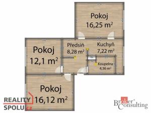 Prodej bytu 3+1, Plzeň - Skvrňany, Křimická, 64 m2