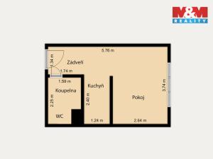 Pronájem bytu 1+kk, Aš, Dobrovského, 19 m2