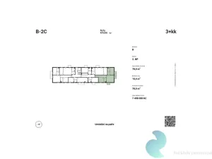 Prodej bytu 3+kk, České Budějovice - České Budějovice 5, 78 m2
