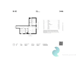 Prodej bytu 3+kk, České Budějovice - České Budějovice 5, 78 m2