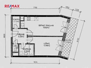 Pronájem bytu 2+kk, Praha - Hostivař, Bratislavská, 45 m2