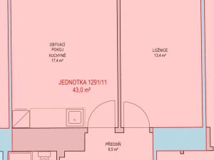 Prodej bytu 2+kk, Praha - Žižkov, Žerotínova, 43 m2