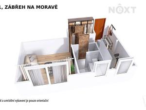 Pronájem bytu 1+1, Zábřeh, Severovýchod, 31 m2