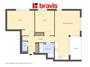 Prodej bytu 3+kk, Brno - Sadová, Kyselkova, 81 m2