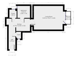Pronájem bytu 1+kk, Praha - Košíře, Plzeňská, 35 m2