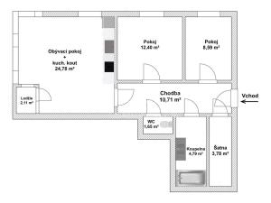 Prodej bytu 3+kk, Brno, Myslbekova, 70 m2