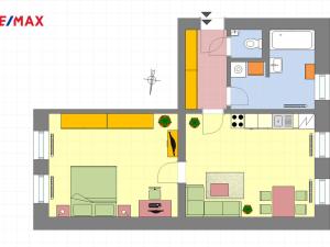 Pronájem bytu 2+kk, Jablonec nad Nisou, Podhorská, 47 m2