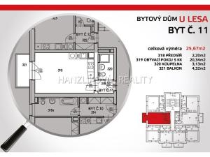 Pronájem bytu 1+kk, České Budějovice - České Budějovice 2, U Lesa, 26 m2