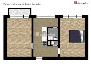 Pronájem bytu 2+1, Český Krumlov - Nádražní Předměstí, Železniční, 60 m2