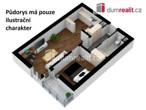 Pronájem bytu 2+kk, Třeboň - Třeboň II, Táboritská, 44 m2