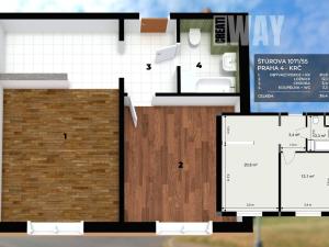 Prodej bytu 2+kk, Praha - Krč, Štúrova, 39 m2