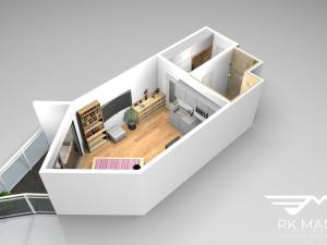 Pronájem bytu 1+kk, Praha - Strašnice, Ramonova, 31 m2