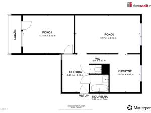 Pronájem bytu 2+1, Jirkov, SNP, 60 m2