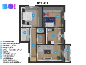 Prodej bytu 3+1, Zubří, Sídliště 6. května, 71 m2
