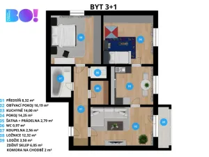 Prodej bytu 3+1, Zubří, Sídliště 6. května, 71 m2