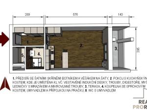 Pronájem bytu 1+kk, Brno, Komárovská, 40 m2