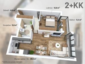 Pronájem bytu 2+kk, Praha - Stodůlky, Jeremiášova, 56 m2