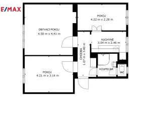 Prodej bytu 3+1, Říčany - Voděrádky, Krabošická, 58 m2