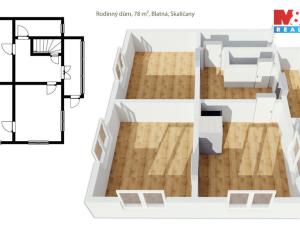 Prodej chalupy, Blatná - Skaličany, 78 m2