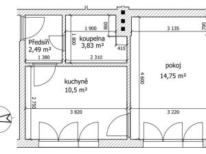 Prodej bytu 1+1, Líbeznice, Mělnická, 33 m2