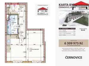 Prodej bytu 2+kk, Brno, Charbulova, 46 m2