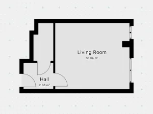 Pronájem bytu 1+kk, Praha - Vinohrady, Perucká, 26 m2