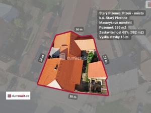 Prodej pozemku pro bydlení, Starý Plzenec, Masarykovo náměstí, 589 m2
