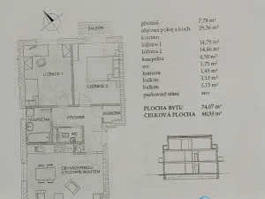 Prodej bytu 3+kk, Praha, Špeciánova, 74 m2