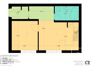 Prodej bytu 2+kk, Praha - Michle, Michelská, 40 m2