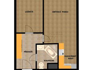 Pronájem bytu 2+kk, Praha - Nusle, Pujmanové, 40 m2