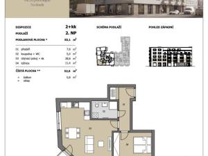 Prodej bytu 2+kk, Brno - Husovice, Vranovská, 47 m2