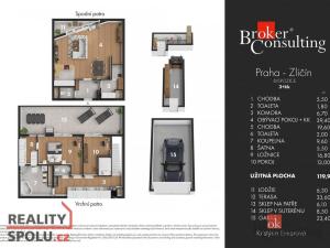 Prodej bytu 3+kk, Praha - Zličín, Tulešická, 120 m2