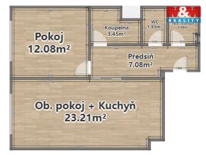 Pronájem bytu 2+kk, Plzeň - Východní Předměstí, Slovanská, 55 m2