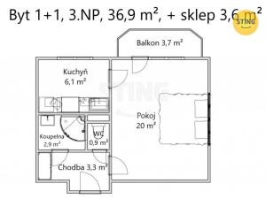 Prodej bytu 1+1, Chropyně, Moravská, 33 m2