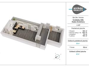 Prodej bytu 2+kk, Kladno, Vrchlického, 62 m2