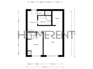 Pronájem bytu 2+kk, Praha - Michle, Hodonínská, 42 m2