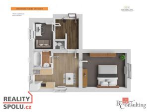 Pronájem bytu 2+1, Praha - Dubeč, K pastvinám, 46 m2