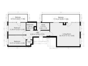 Pronájem bytu 3+kk, Praha, Čakovická, 83 m2