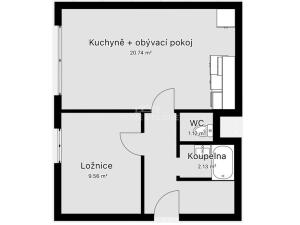 Prodej bytu 2+kk, České Budějovice, V. Volfa, 39 m2