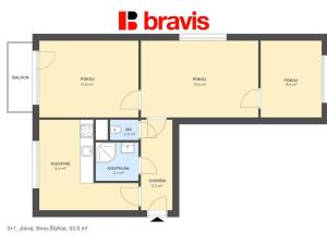 Prodej bytu 3+1, Brno - Štýřice, Jílová, 54 m2